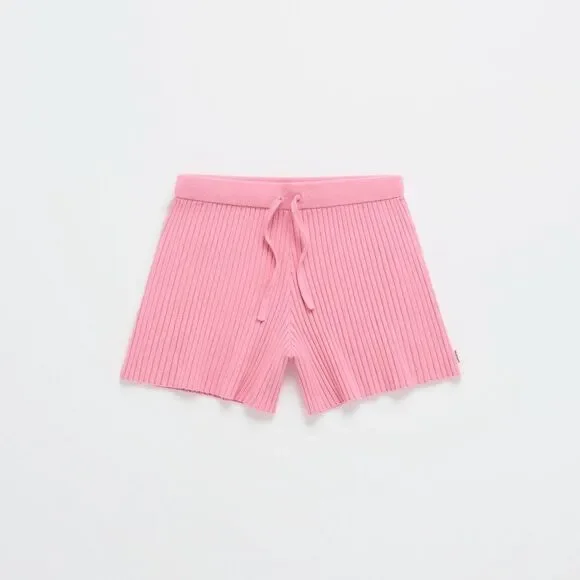 MadHappy Pink Ribbed Women's Shorts NEW WITH TAGS - Picture 1 of 1